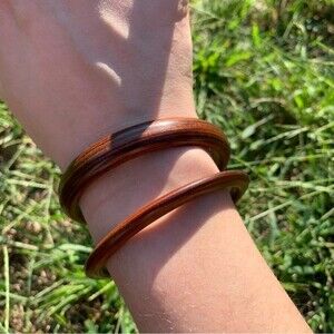 2 Bohemian Wooden Bangles